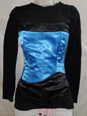 NWT 24"/S STAR TREK DS-9 SCIENCE UNIFORM SHIRT CORSET TOP HANDMADE SPOCK